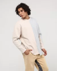 Parçalı Waffle Sweat